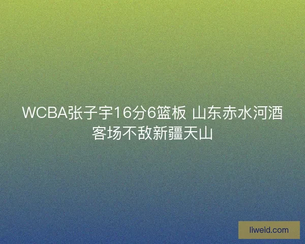 WCBA张子宇16分6篮板 山东赤水河酒客场不敌新疆天山